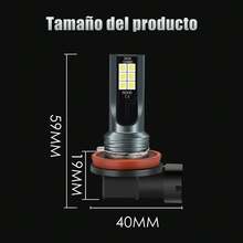 TOAUTO 2Pcs H11 LED Bulb H16 JP 9005 HB3 9006 HB4 Led Lamp Super Bright Car Fog Lights Day Driving Running Light 12V 6000K White