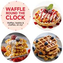 HONGMEI Waffle Maker 1pc Wall Plug 350-Watt 4-Inch Mini Waffle Maker For Individual Waffles, Hash Browns, Keto Chaffles With Easy To Clean, Non-Stick Surfaces Waffle Maker