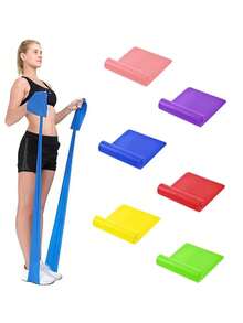 1件装弹力筋膜带瑜伽健身阻力筋膜带运动拉伸训练绳150厘米产前拉伸膜健身器材筋膜弹力带 - 紫色 - 查看 8