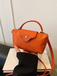 1pc Women's Casual Tote Bag, Versatile Solid Color Shoulder Bag, Boston Style Fashion Crossbody Bag