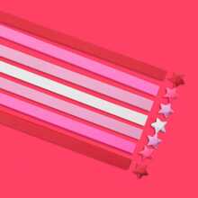 540 Pcs Origami Stars Paper Strips Handmade Home Cards Gift Party Decoration Craft Decoration Intellectual Paper Folding Lucky Star,Five-Pointed Star,Drawing Paper,Pink Paper,Paper Quilling Kit