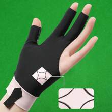 1 Pc Billiards Glove Left Hand Three Finger Snooker Billiard Glove Non Slip Stickers Elastic Billiard Training Gloves Accessories - Multicolor - View 6