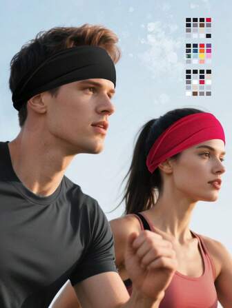 4 st/5 st Unisex Sport- och träningshuvudband i enfärgat, Utomhus Casual Korsvis Snygga håraccessoarer