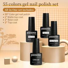 60 PCS Gel Nail Polish Set With 5 Bottles Of Base And Glossy Matte Top Coat Soak Off Gel Nail Set Suitable For All Seasons GiftsDEVO - 60SET01 - Xem 2