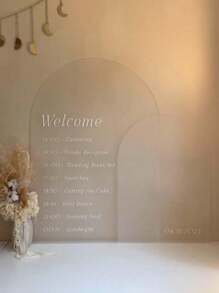 1pc 11.8"X15.7"/15.7"X21.7" Frosted Blank Acrylic For DIY Wedding Directional Sign, Wedding Signage, Birthday, Engagement Party Display Board, Party Display Board