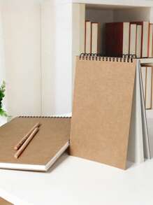 1PC Blank Notebook,Kraft Cover Sketchbook,Eye Protection Paper,Office Product For Sketching/Writing,For School Supplies,Back To School