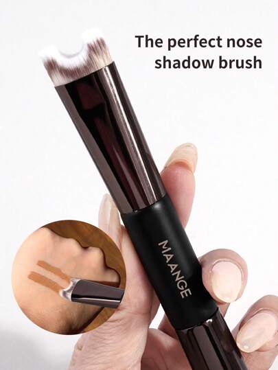 MAANGE 半套专业化妆刷，便携可重复使用，包含粉底刷、腮红刷、遮瑕刷、修容刷、鼻刷、细节刷、散粉刷，适用于液体化妆品，适合日常面部彩妆。