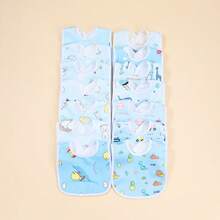 6 件套水晶天鹅绒 U 型防水婴儿围兜，图案随机 - 彩色 - 查看 13