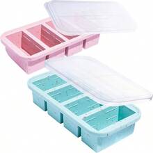 1 Cup Silicone Freezer Tray With Lids, Perfect For Storing Broth, Leftovers, Ri, Sau And More, Silicone Soup Freezer Molds For Meal Prepping  Sprles  2Pack - Sprinkels 版 + 2 件裝 - 查看 2