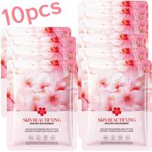 1/3/5/10片樱花烟酰胺亮白面膜，保湿，补水，滋养护肤面膜 - 彩色 - 查看 9
