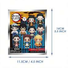 Crunchyroll Keychain Officially Licensed Series 3/4 3D Anime Figure Blind Bag Includes Tanjiro Nezuko Zenitsu Inosuke And More Keyrings Random One Characters Collectible Gift For Fans Backpack Wallet Decoration Anime Merchandise Pendant