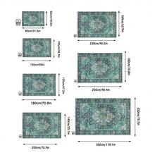 1pc Luxury Classic Vintage Bohemian Carpet, TPR Washable Bottom, Elegant Rectangular Soft Area Rug For Outdoor, Entryway, Living Room, Bedroom, Laundry Room, Bathroom, Game Room, Fluffy Machine Washable All Season Carpet, Home Decor - Multicolor - View 3
