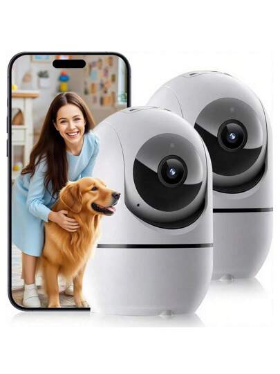 1080P 360° Pan/Tilt Wi Fi Slimme Home Security Camera, Baby Monitor Pet Camera Security, 2.4GHz Fi, One Key Talk, Motion Tracking, Infrared Night Vision, Two Way Audio, Indoor/Outdoor view 10