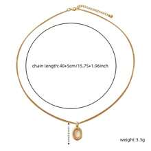 1 时尚优雅的猫眼石贝壳吊坠，独特简约的项链，适合女性百搭的日常珠宝佩戴