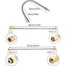 10PCS Power Washer Extension Wand Gutter Cleaner Attachment Stainless Steel Power Cleaning Device Curved Rod - 白色 - 查看 3