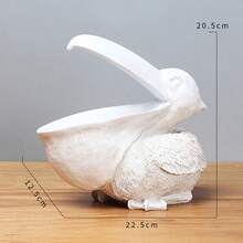 1pc Pelican Resin Statue, Entryway Decor Key Holder, Waterproof Multipurpose Storage, Suitable For Home, Living Room, Office Desk Decoration
