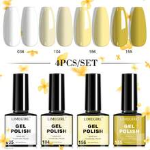 Esmalte de uñas en gel LIMEGIRL, set de 4 colores de la serie de colores estacionales, de larga duración y resistente, set de esmalte de uñas en gel que se retira con remojo, set de manicura DIY, regalo de manicura para salón y hogar, para mujeres