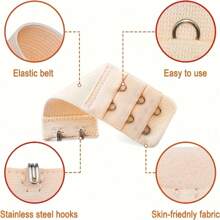 2/3pcs Bra Extender 2Hook3Row, Elongated, Underwear Accessories,Elastic, Adjustable, Underwear Extension Buckle, Bra Extension Buckle, Breasted Bra Back Buckle