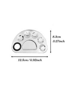 Bộ 1/2 hộp phấn nền, che khuyết điểm, son môi bằng thép không gỉ, dễ vệ sinh, tiện dụng, thích hợp làm quà tặng, đồ dùng du lịch giá rẻ, vật dụng cần thiết khi đi du lịch. - Bạc - Xem 9