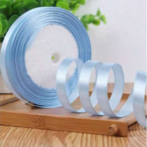 Light Blue Ribbon 1/4 Inches 24 Yards, Wedding, Wreath, Packing Birthday, DIY Hair Accessories Scrapbooking Wrapping Christmas Other Projects Sky Color