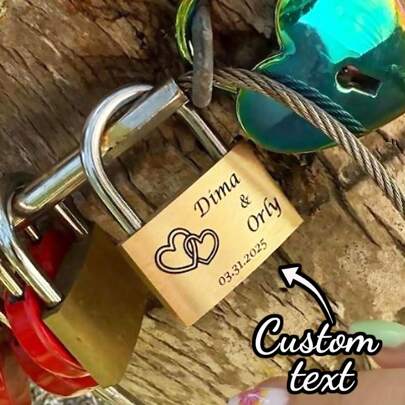 Personligt anpassat kärlekshänglås, parpresent till pappa, mamma, flickvän, make, löftesbro, bröllopsfödelsedag, specialgraverat evighetslås, vi är tillsammans för evigt. Specialgraverat hänglås, årsdagshänglås, bröllopshänglås