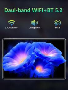 Qetupa Tablet PC Android 14 10,1 inci, RAM 3GB + ROM 64GB, Prosesor MTK 6755 Quad-Core 1,3GHz, Layar Sentuh IPS HD (1280x800), Bluetooth 5.2 dan WiFi 5 802.11ac, GPS, Kamera Depan 2MP dan Kamera Belakang 5MP, Baterai Besar 6000mAh, Tanpa Kartu SIM - Hitam - View 6