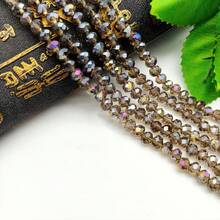 10 fili di circa 1200 pezzi di perline di vetro di cristallo sfaccettato da 4 mm per braccialetti, collane, orecchini, accessori per la creazione di gioielli per donna