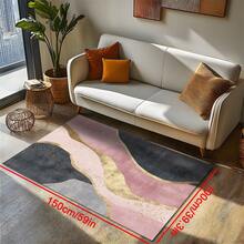 1pc Luxury Modern Minimalist Geometric Area Rug, Soft Rectangular Rug In Light Color Tones, Suitable For Outdoor, Entryway, Living Room, Bedroom, Laundry Room, Bathroom, Game Room, Machine Washable All Season Large Size Carpet, Home Decor - Multicolor 3 - View 17