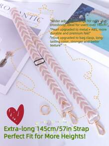 1 PIEZA Cordón ajustable largo para el teléfono con colgante de perla falsa | Correa para el hombro y el cuello con diseño ancho | Perfecto para uso diario y ocasiones especiales, combinando funcionalidad y moda como regalo para madre, familia, amigos, cumpleaños, festividades, accesorio para teléfono