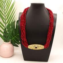 1 pezzo Collana da donna minimalista in stile mediorientale arabo con perline, pendente a goccia floreale in metallo, gioiello adatto per matrimoni tradizionali, celebrazioni di Eid