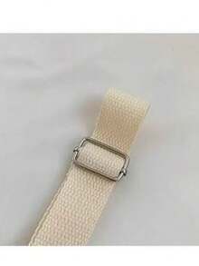 大容量帆布包女单肩斜跨文艺简约韩版条纹绒布手提包原创宿舍风学生辅导包 - 米色 - 查看 4