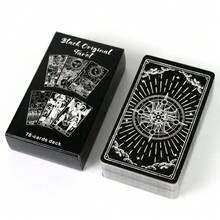 Black Original Tarot Cards 78 Pcs Tarot Cards For Beginners English Visions Divination Edition Borad Playing Games