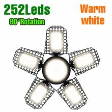 250W LED Deformable Garage Light E26/E27 UFO High Bay Lamp 3/4/5 Adjustable Panels Foldable Fan Blade AC100-277V Parking Lot Workshop Shed Hanging Lamps 220V/110V Indoor NO Flicker Eye Protection Ceiling Lights Bulb Bright Industrial Factory Shop Basements Commercial Lighting 40/60/80/100/120/150/180/200W Warm/Cool White 108/126/144/180/210/240/216/252/288leds
