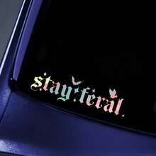 1pc  Stay Feral Vinyl Car Decals Wild Stickers Any Flat Surface - Color - View 4