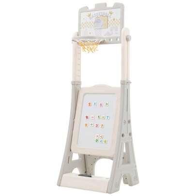 多機能お描きボード 7in1　バスケットゴール ハンガー　積み木デスク  描きボード　室内 遊具  パーク