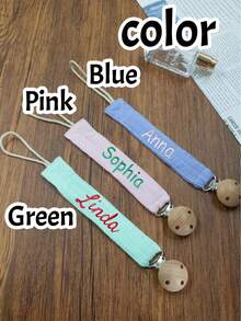 1 pieza/2 piezas Clip anti-caída personalizable, nombre bordable, llavero personalizado, personalización de nombre DIY, artículo decorativo, regalo para amigos/cumpleaños. - Estilo A - Ver 4