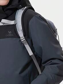 CAMEL CROWN Men's Outdoor Three-In-One Detachable Waterproof Plush Down Jacket - Overlay Gray Black - View 3