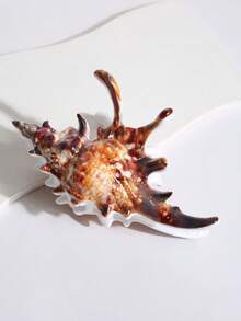 1个女士海湾海岸发夹，时尚沙滩海洋贝壳爪形粗发夹，时尚大号发爪饰品礼品时尚发饰美发夹秋冬度假装扮女士夏季 - 彩色 - 查看 8