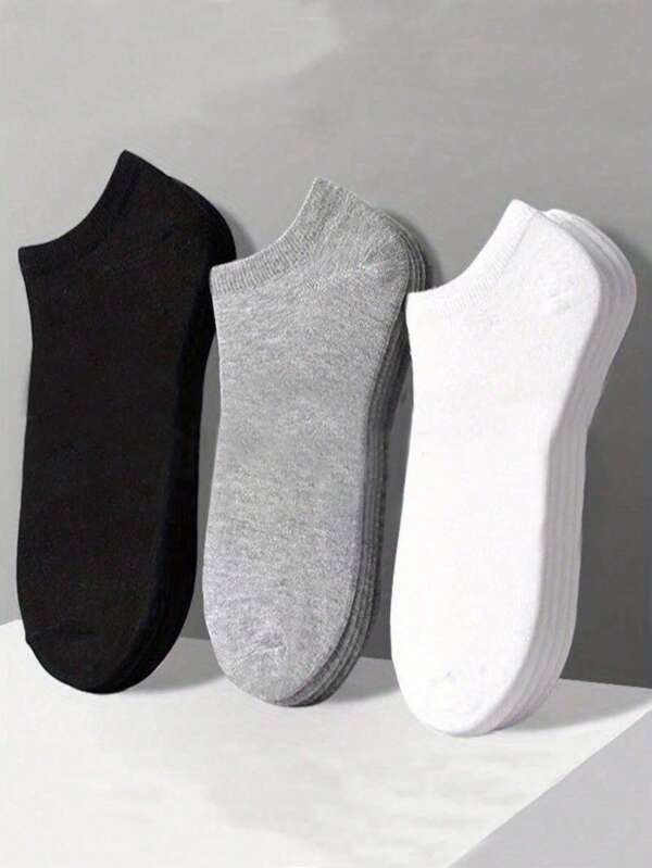 10/20/30 زوج جوارب قارب أساسية للرجال، جوارب أعمال للرجال، متينة، من البوليستر قابلة للتنفس، قصيرة الكاحل، ماصة للعرق، مضادة للروائح الكريهة، مريحة للربيع والصيف