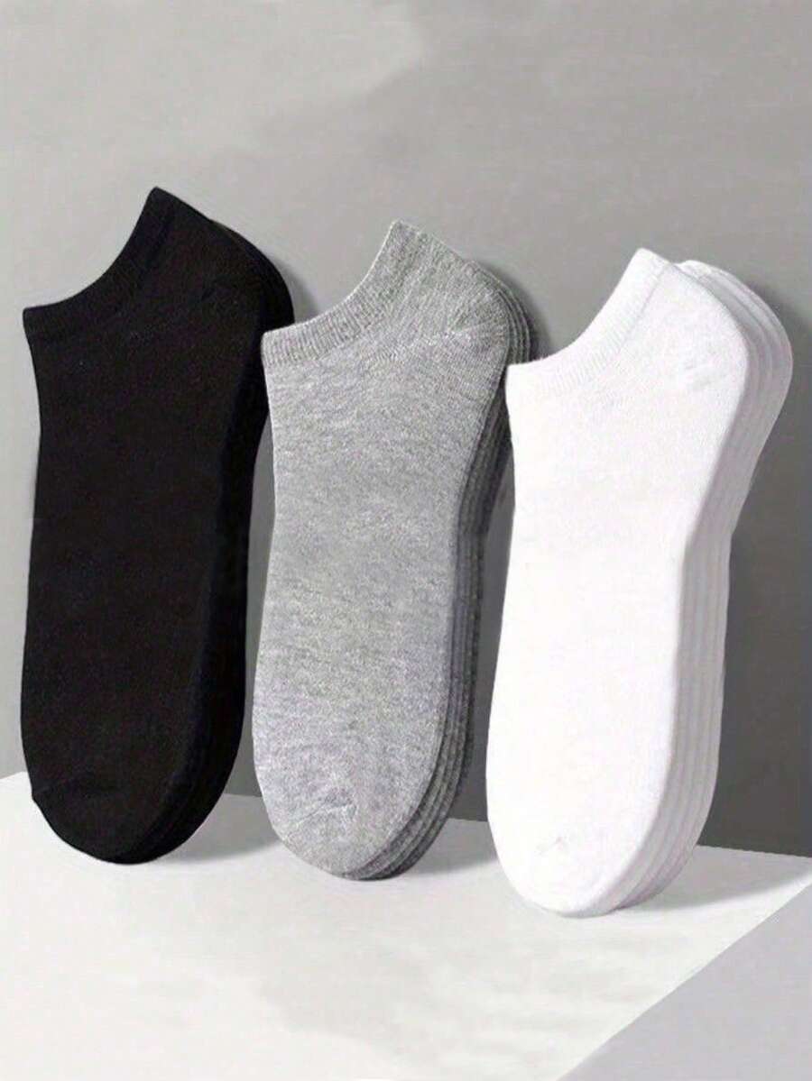 10/20/30 زوج جوارب قارب أساسية للرجال، جوارب أعمال للرجال، متينة، من البوليستر قابلة للتنفس، قصيرة الكاحل، ماصة للعرق، مضادة للروائح الكريهة، مريحة للربيع والصيف