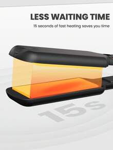 Chapinha de titânio larga de 1 peça para cabelos grossos e cacheados, chapinha de 2 polegadas com aquecimento rápido, dupla voltagem, desligamento automático, com luva e 2 presilhas