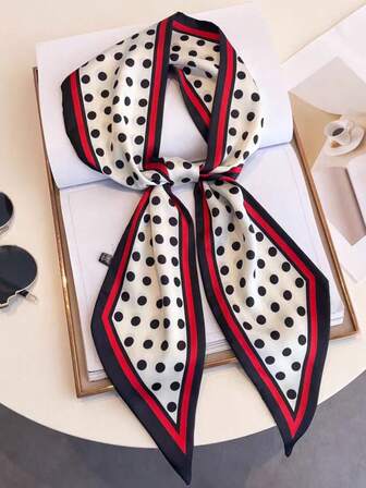 1pc Women Carriage Print Fashion Style Silk Scarf Bandana,Hair Band,Head Band Ideal For Dressing Up Your Look