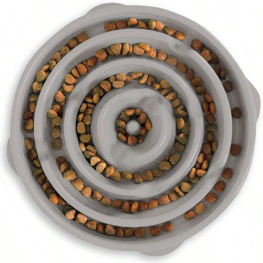 Outward Hound Fun Feeder Slo Bowl, Comedero lento para perros, Grande/Regular, Turquesa