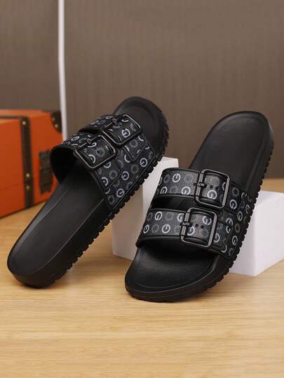 Grandes tailles 39-47 Sandales d'été pour hommes Chaussures décontractées confortables pour hommes Chaussons légers antidérapants pour la maison Sandales respirantes résistantes à l'usure pour hommes Chaussures d'extérieur pour un port quotidien (motif irrégulier)