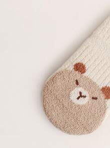 1 Pair Cartoon Pattern Cute Baby Long Socks, Thick Warm Soft Breathable For 0-5 Years Old, Autumn/Winter