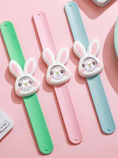 1 قطعة/مجموعة ساعة يد على شكل أرنب كبير الأذن ثلاثي الأبعاد بعقارب أرقام عربية واقعية، مناسبة كهدية عيد ميلاد أو عودة إلى المدرسة أو هدية عطلة الصيف أو هدية عيد الهالوين