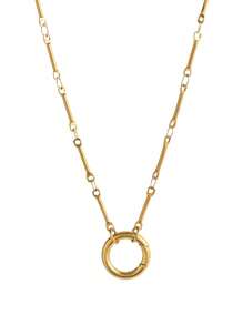 1 件时尚精致不锈钢简约 DIY 回形针蛇骨手工项链，镀 18k 金，不易氧化，可自由搭配女生日常装扮、海滩度假派对、音乐节。女士珠宝 - 金色 - 查看 11