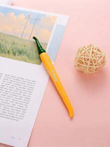 Customized Realistic Chili Pepper Neutral Pen, Cute Red, Green, Yellow Chili Shaped Ballpoint Pen, Personalized Fruit Ballpoint Pen, Chili Stationery Pen, Office Supplies Signing Pen,For School Supplies,Back To School,Office Decor - Multicolor - View 6