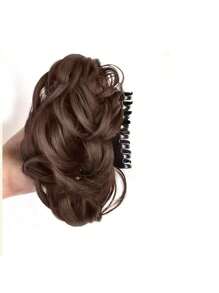 1 szt. damska spinka do włosów z warkoczy z syntetycznych włókien, wysoka spinka do warkoczy z koroną, spinka do baków, puszysty upięty kok, swobodna spinka do włosów z syntetycznych włókien, odpowiednia na każdą porę roku, jesień i zimę, akcesoria do włosów dla kobiet, stroje wakacyjne
