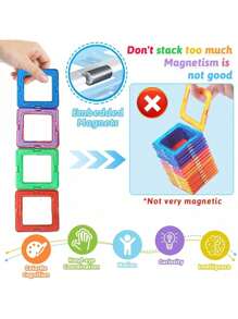 Christmas Decoration Large Size STEM Toys, Learning Education Constructor Set, Magnet Toys, Birthday Gifts, Magnet Bricks Easter Gifts, Designer Constructor Set Toy Building Blocks,Random Color School, Student,Stationery,School Supplies School Supplies